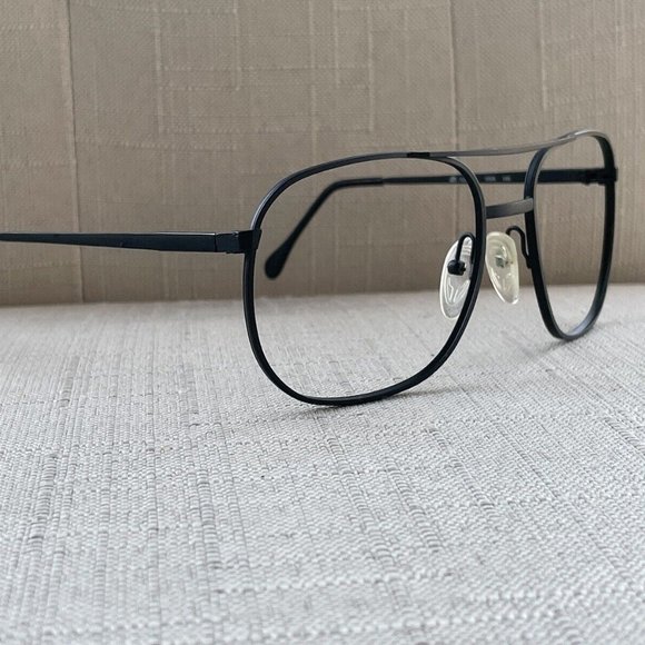 Aircraft USA Men Eyeglasses Frame Black Tone Metal Glasses 58[]18 145 - Picture 1 of 12